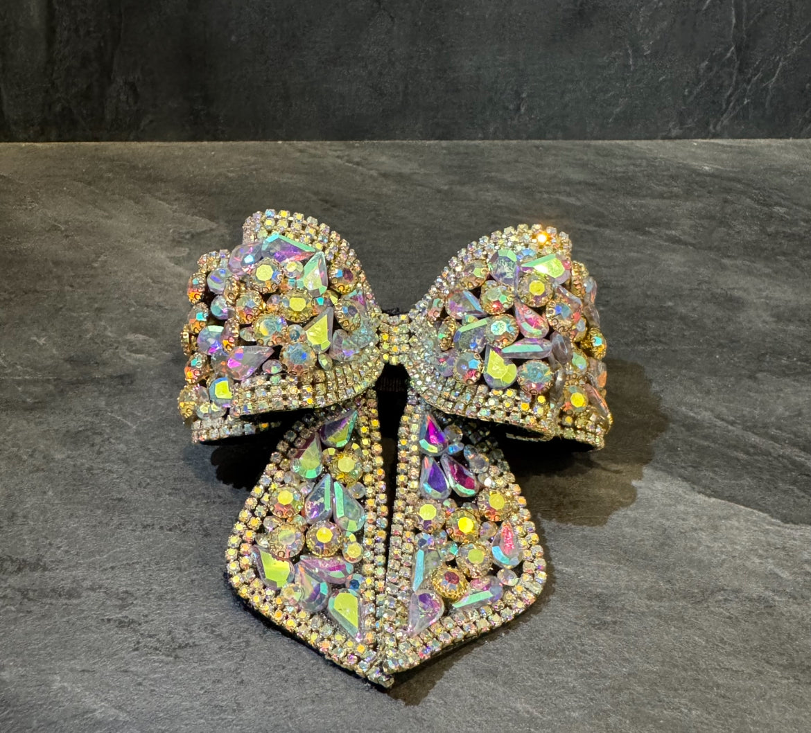 Glam Crystal Embellished Hair Bow