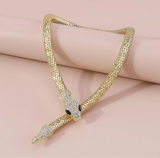 Fashion Snake Rhinestones Alloy Choker