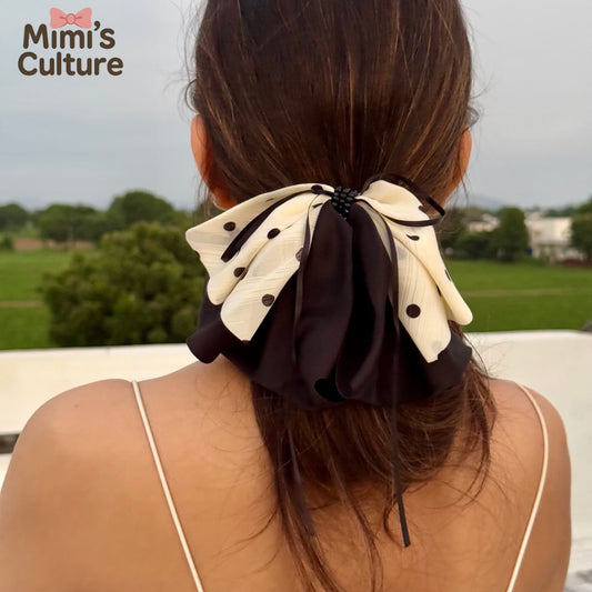Opulence Polka Silk Bow