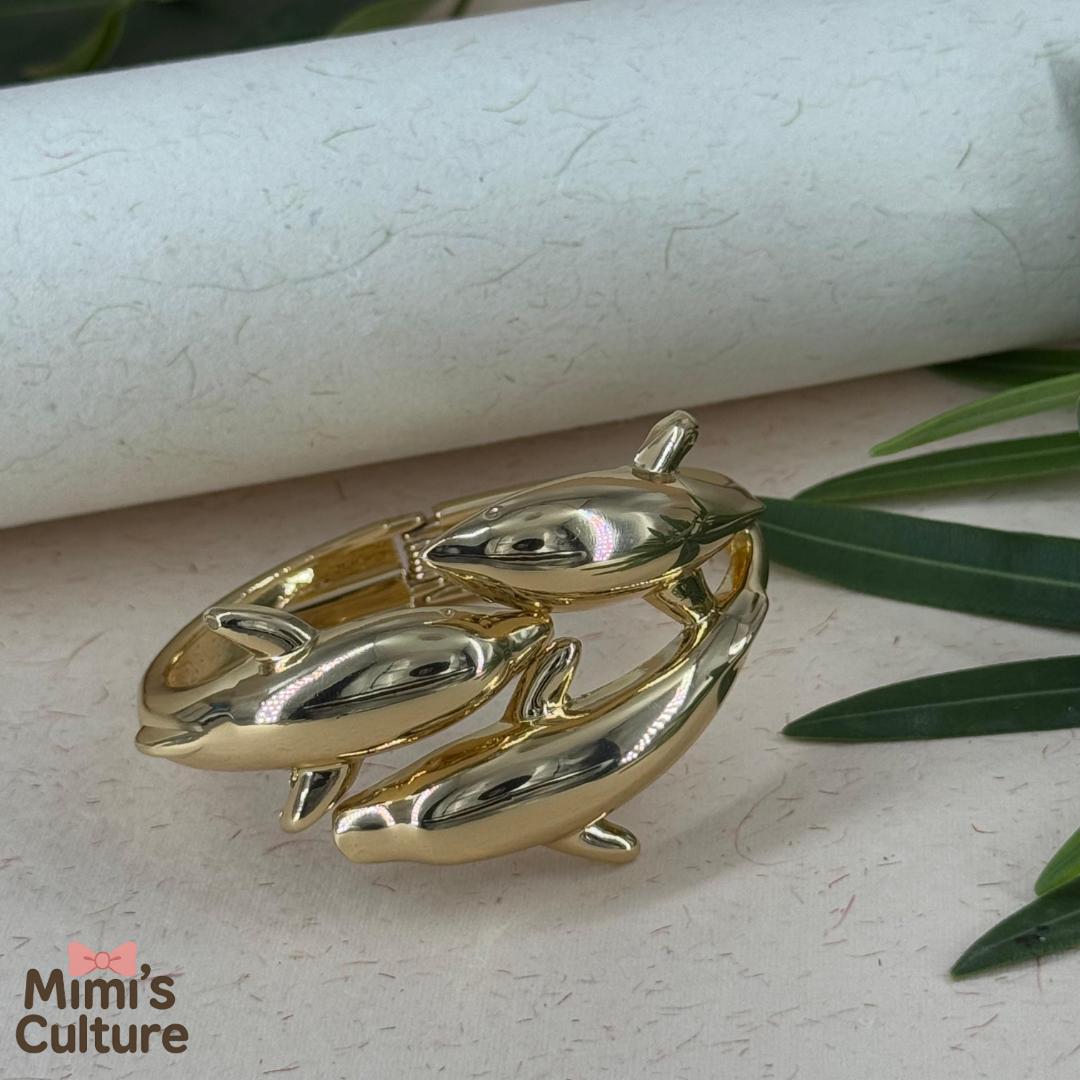 Mimi’s Culture Oceanic Gold Dolphin Cuff