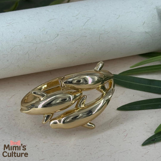 Mimi’s Culture Oceanic Gold Dolphin Cuff