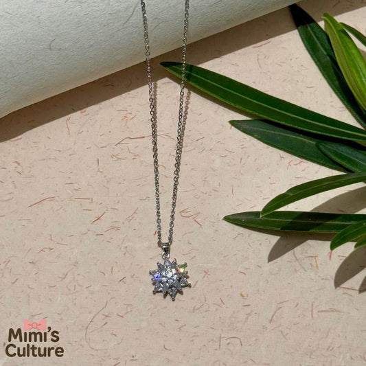 Mimi’s Culture Sparkling Starburst Pendant Necklace