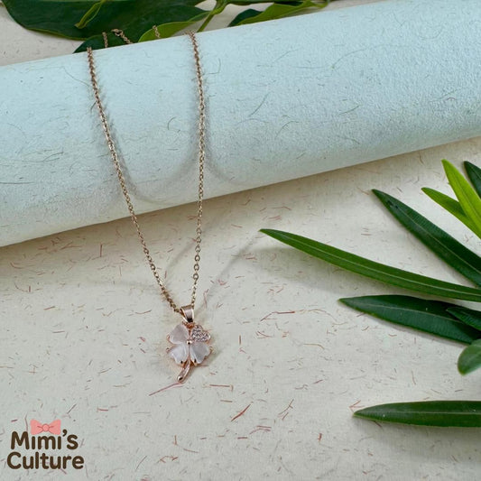 Mimi’s Culture Pearl Clover Pendant Necklace
